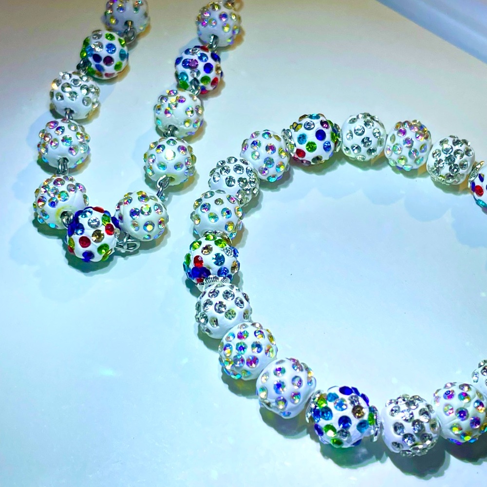 Sterling Silver & Rhinestone Jewelry Set